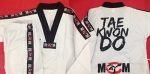 Dobok de Taekwondo Especial Olímpico Gola Preta - Uniforme de Taekwondo